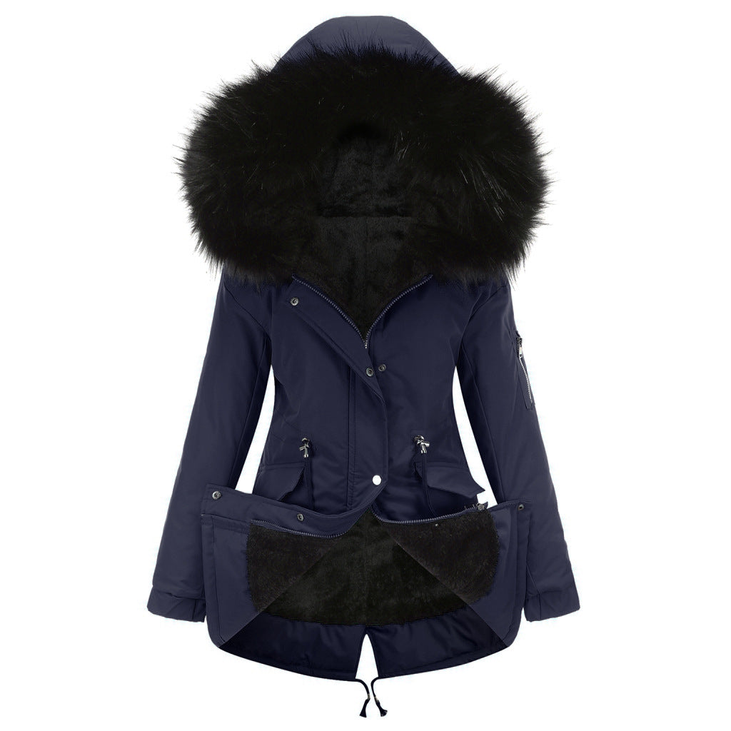 Plus Size Hooded Coat