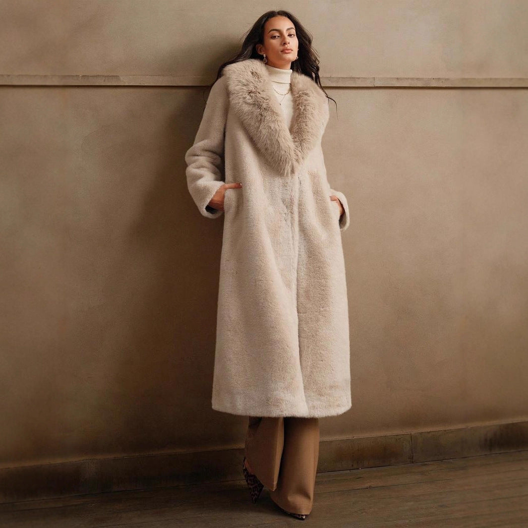 Plus Size Faux Fur Coat