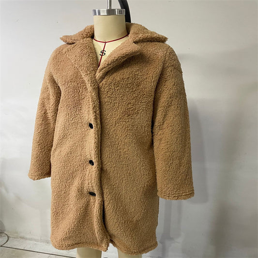 Plus Size Lapel Coat