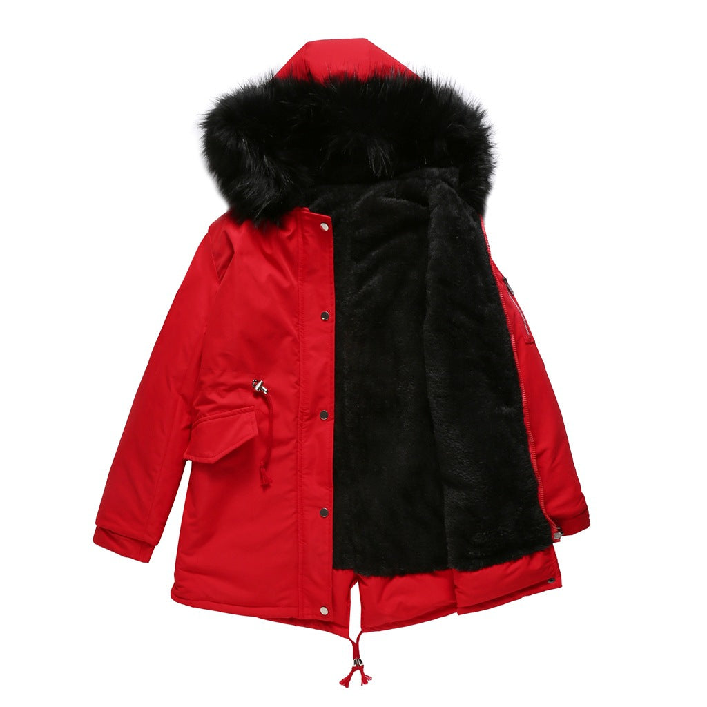 Plus Size Hooded Coat