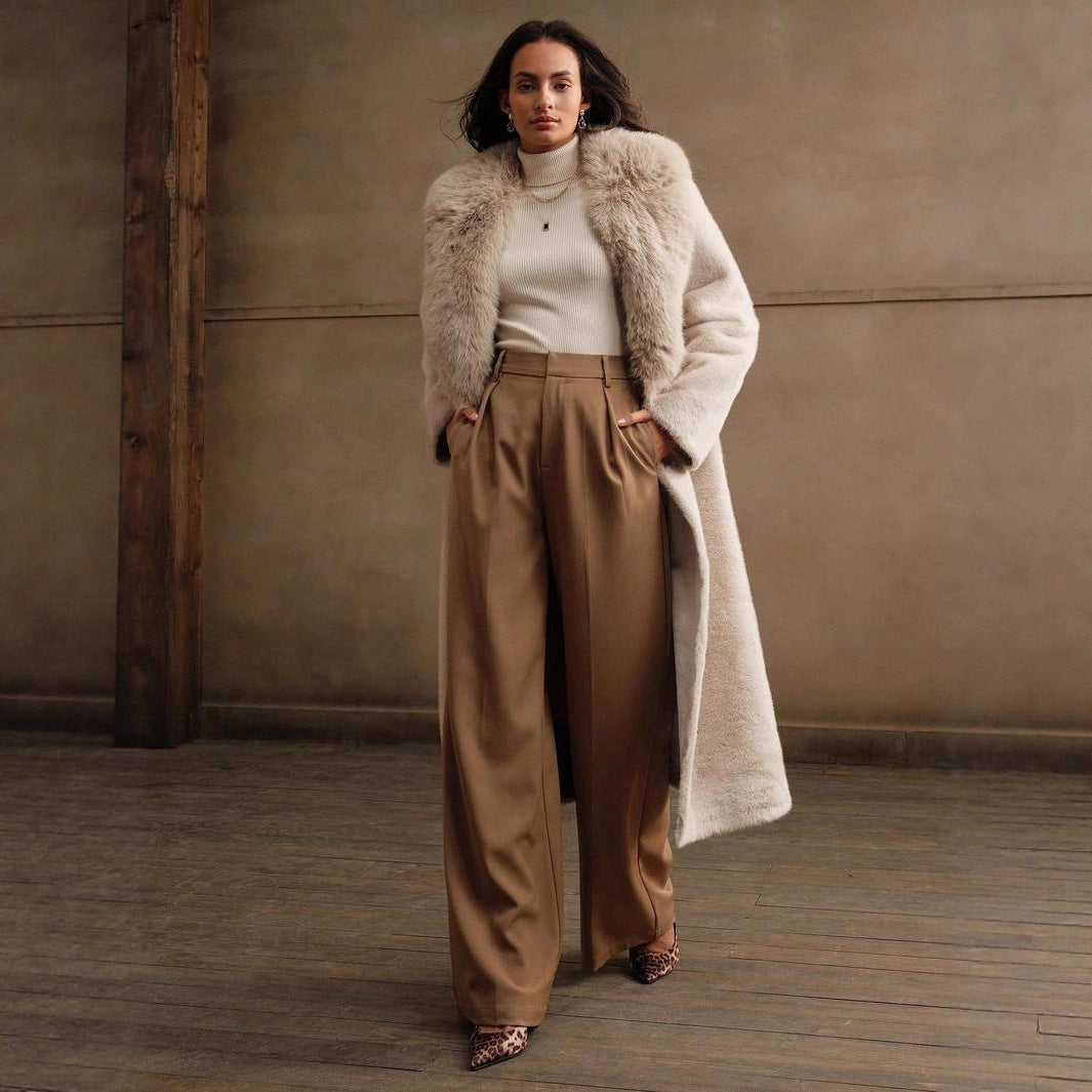 Plus Size Faux Fur Coat