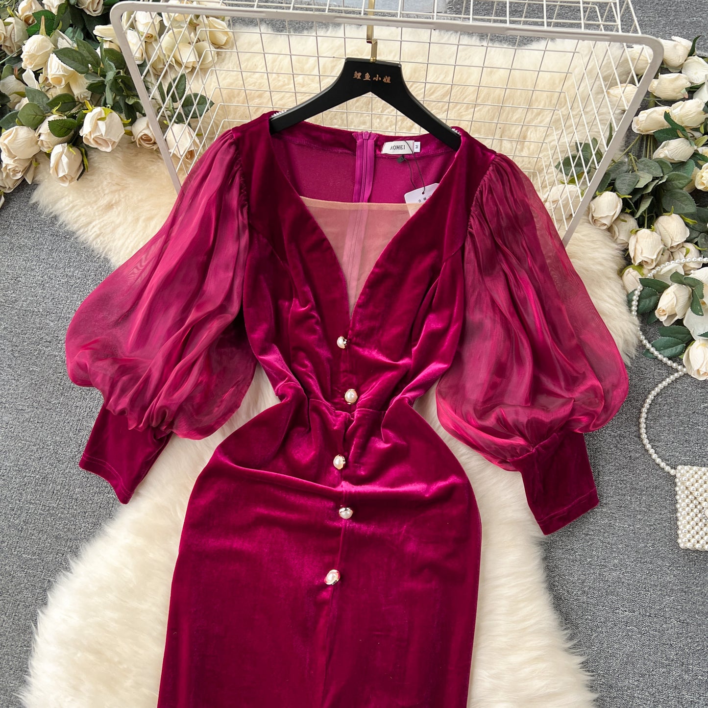 Plus Size Velvet Dress
