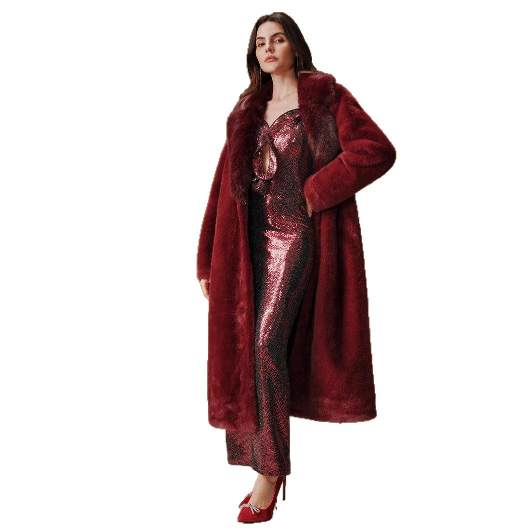 Plus Size Faux Fur Coat