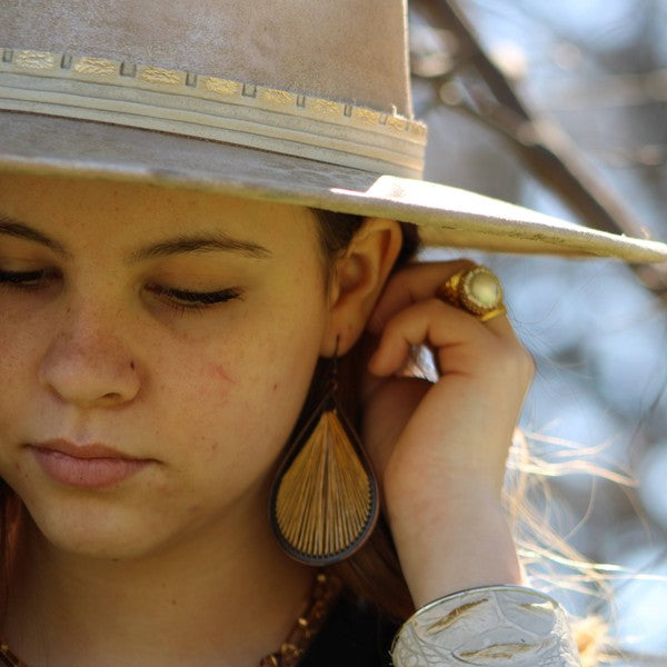 Large Woven Earrings (Style 2) - Composure Boutique