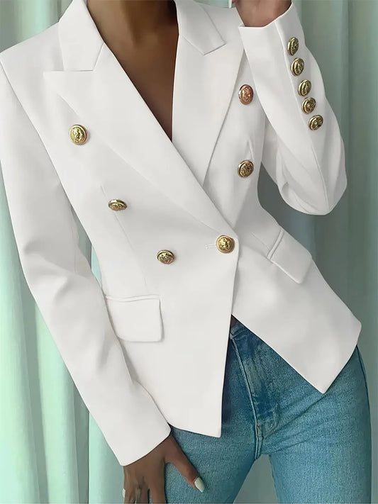 Decor Button Blazer (Plus available) - Composure Boutique