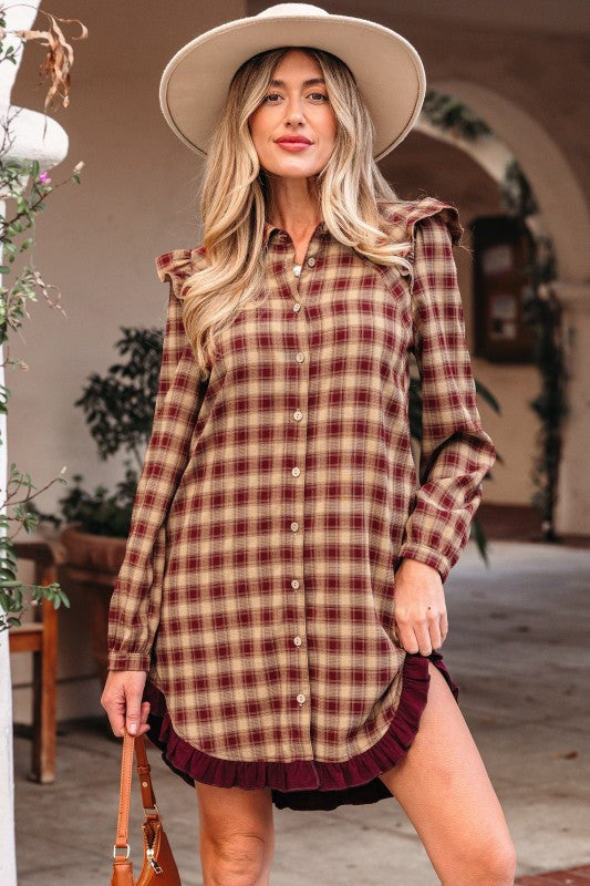 Mini Plaid Dress - Composure Boutique
