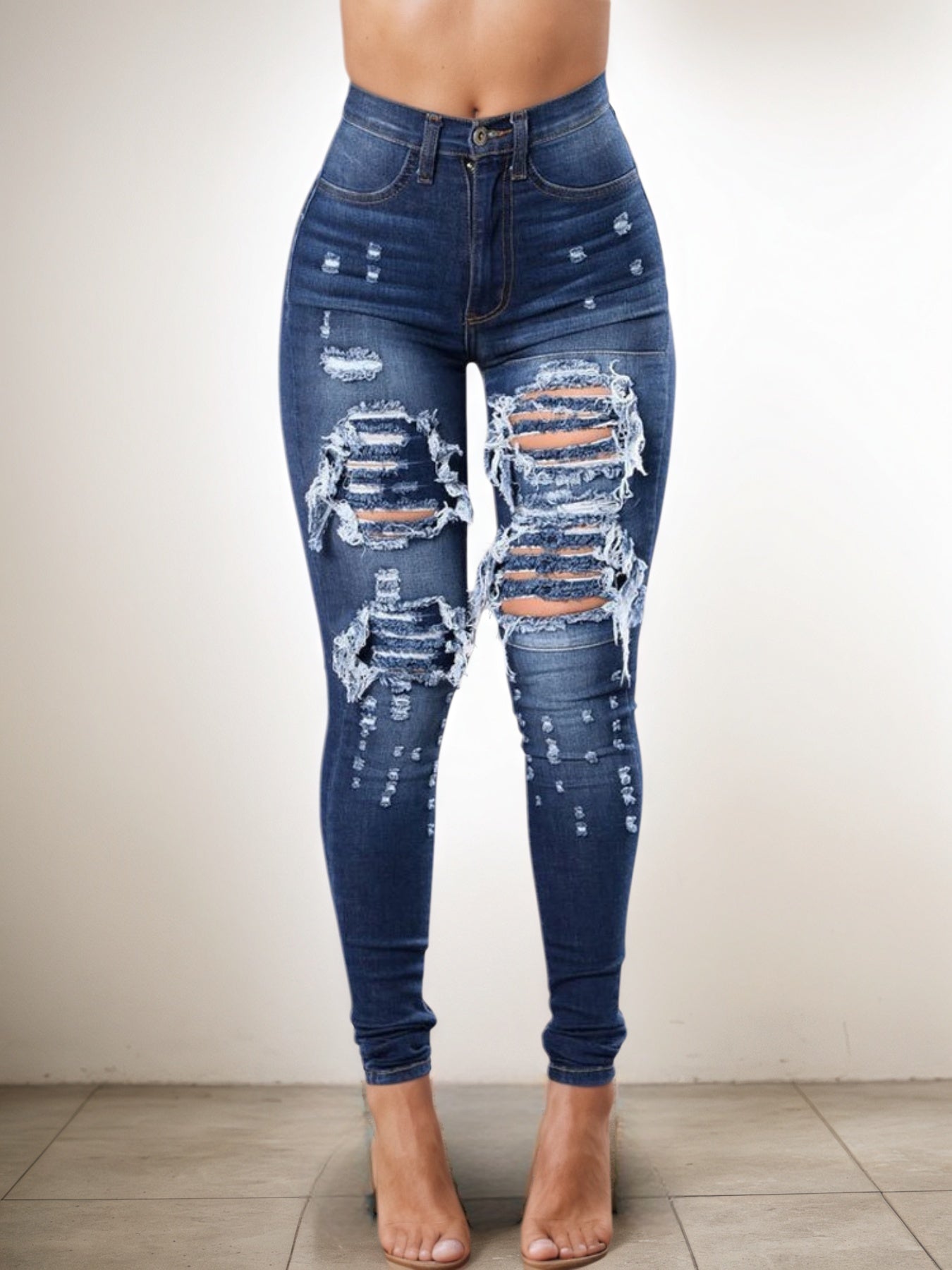 Plus Size High Waist Jeans