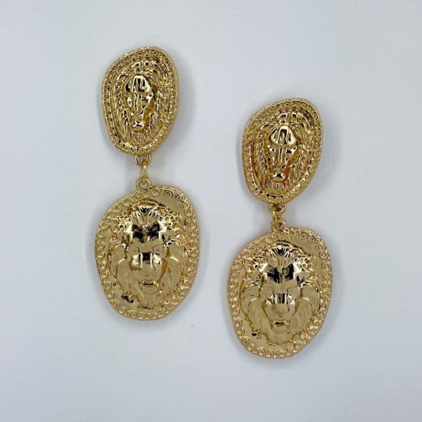 Lion Head Earrings (Style 3) - Composure Boutique