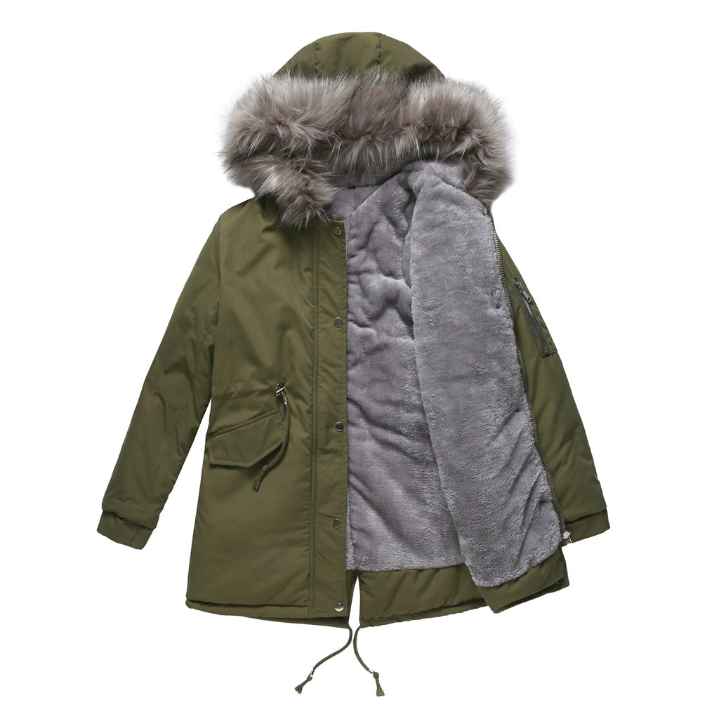 Plus Size Hooded Coat