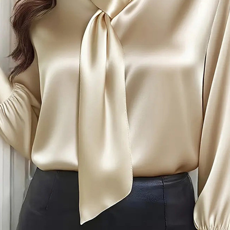 Plus Size Ribbon Detail Top