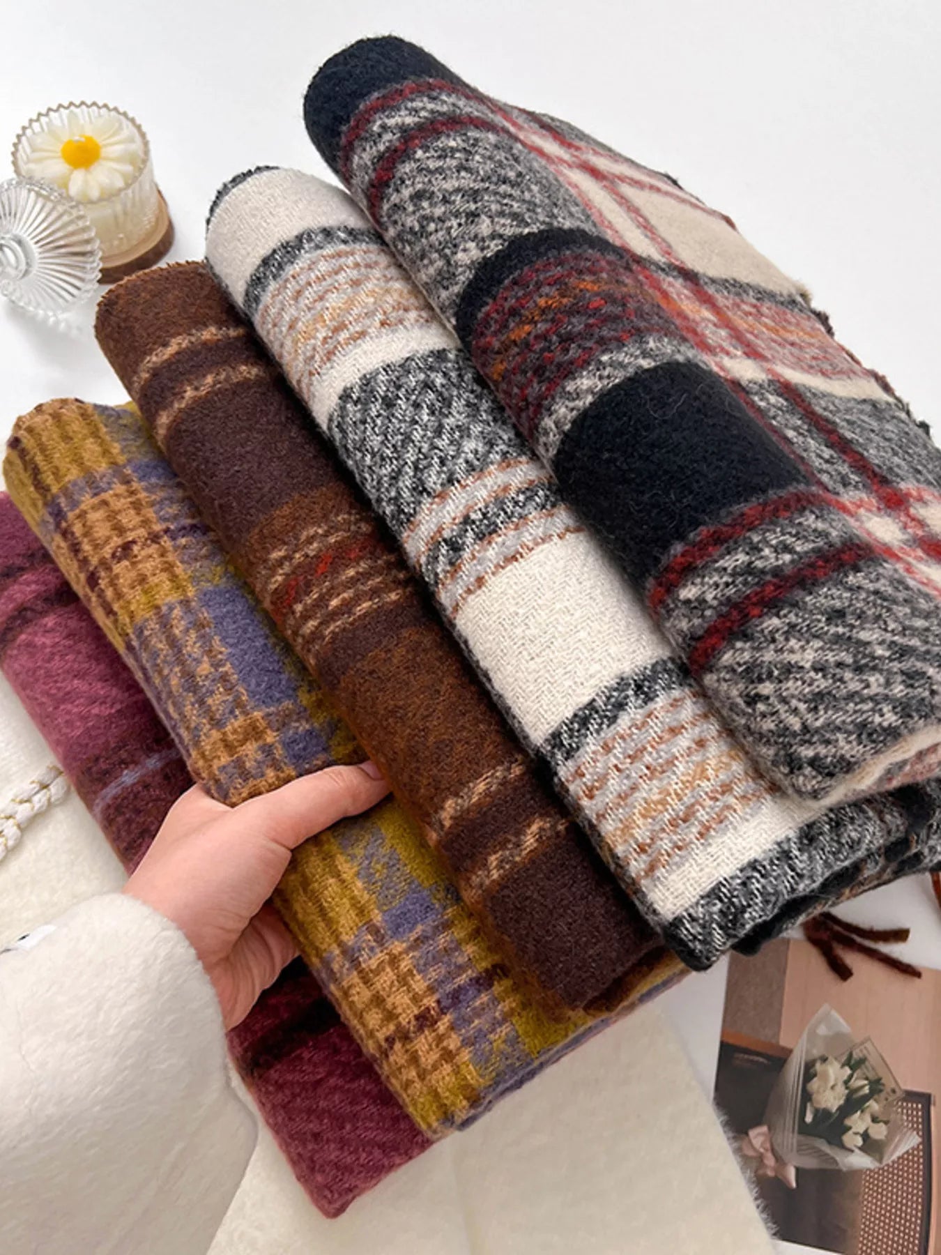Warm Plaid Winter Scarf - Composure Boutique