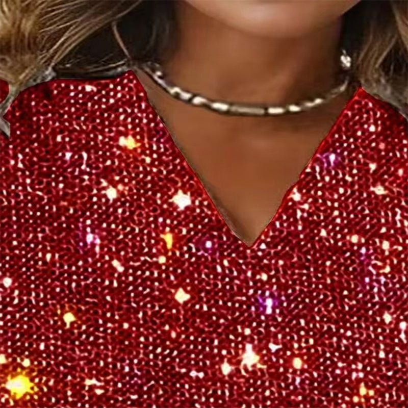 Plus Size Sparkle Glitter Top
