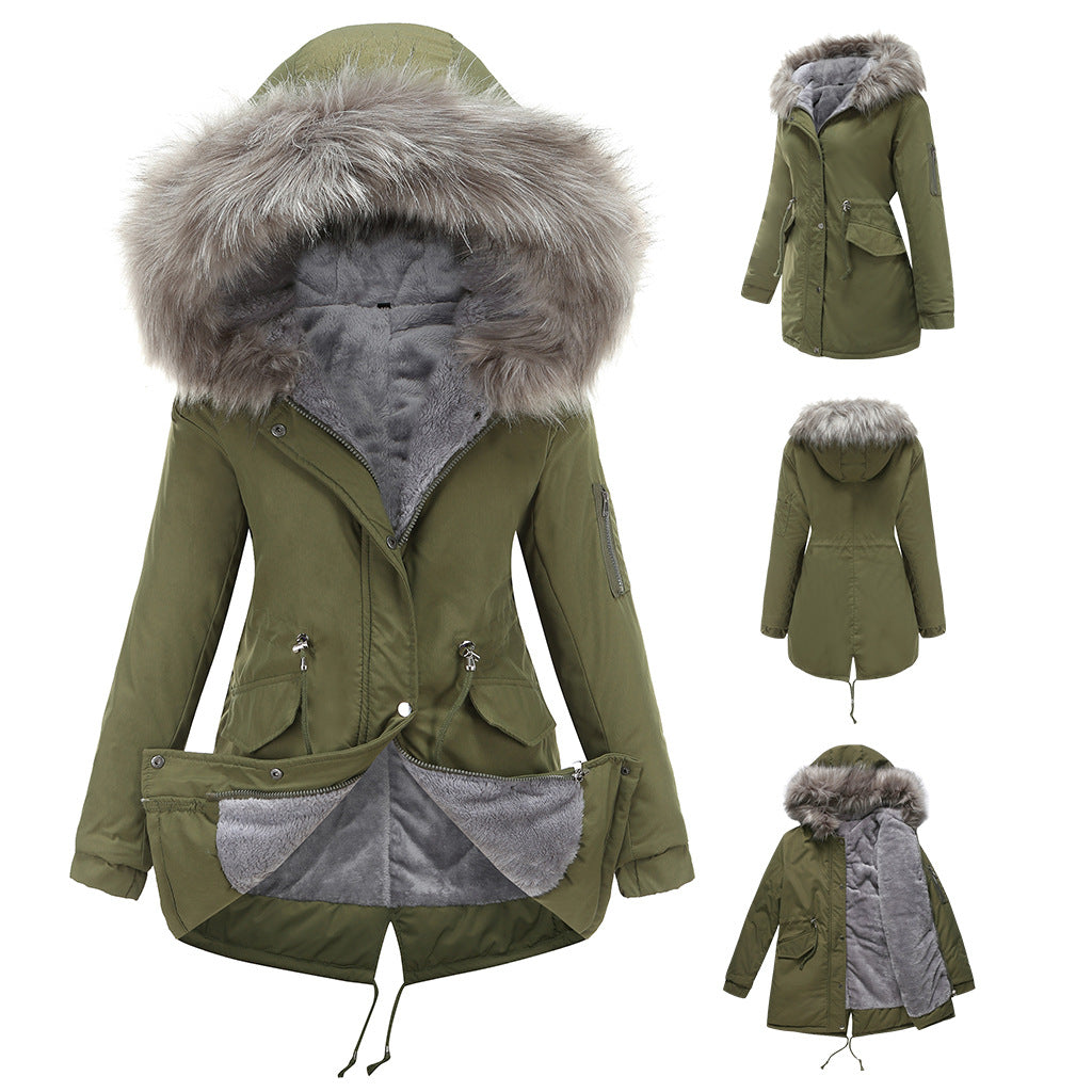 Plus Size Hooded Coat