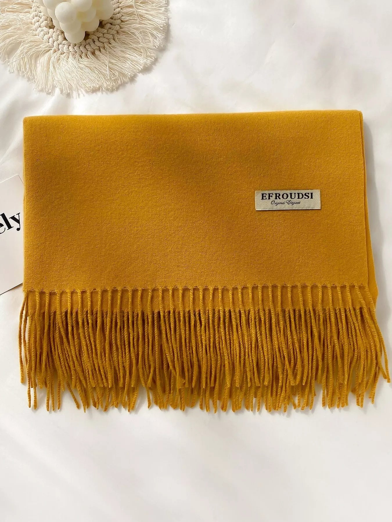 Fringe Solid Color Scarf (Style 9) - Composure Boutique
