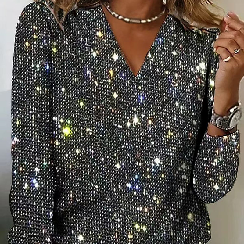 Plus Size Sparkle Glitter Top