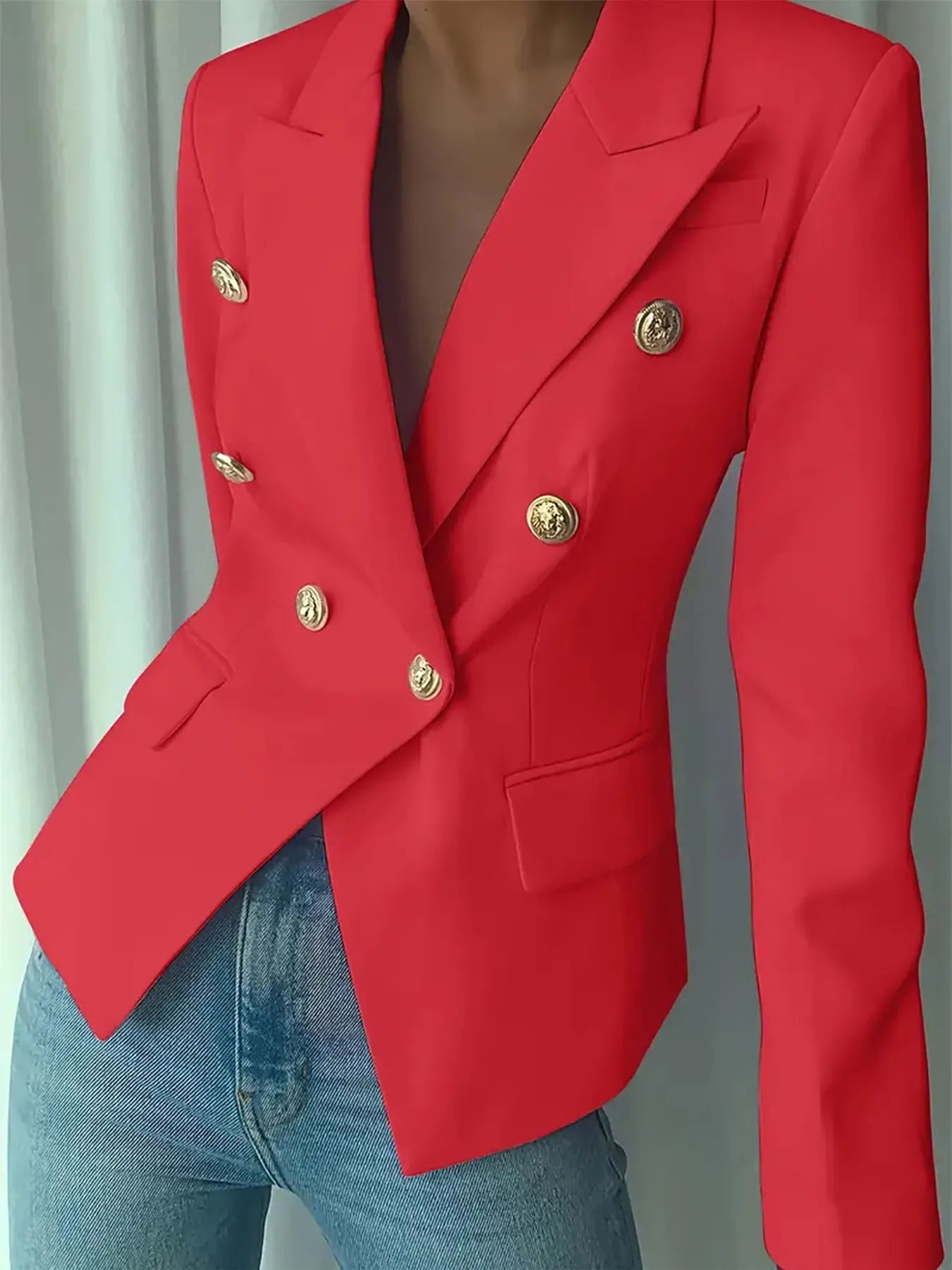Decor Button Blazer (Plus available) (Style 13) - Composure Boutique