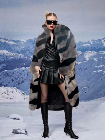 Plus Size Faux Fur Coat