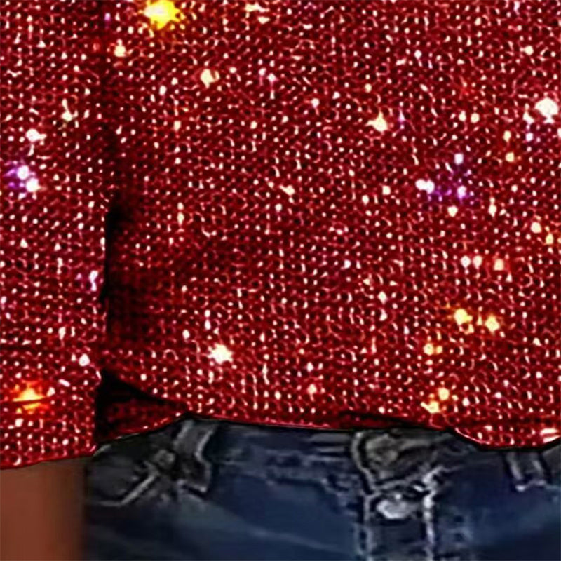 Plus Size Sparkle Glitter Top