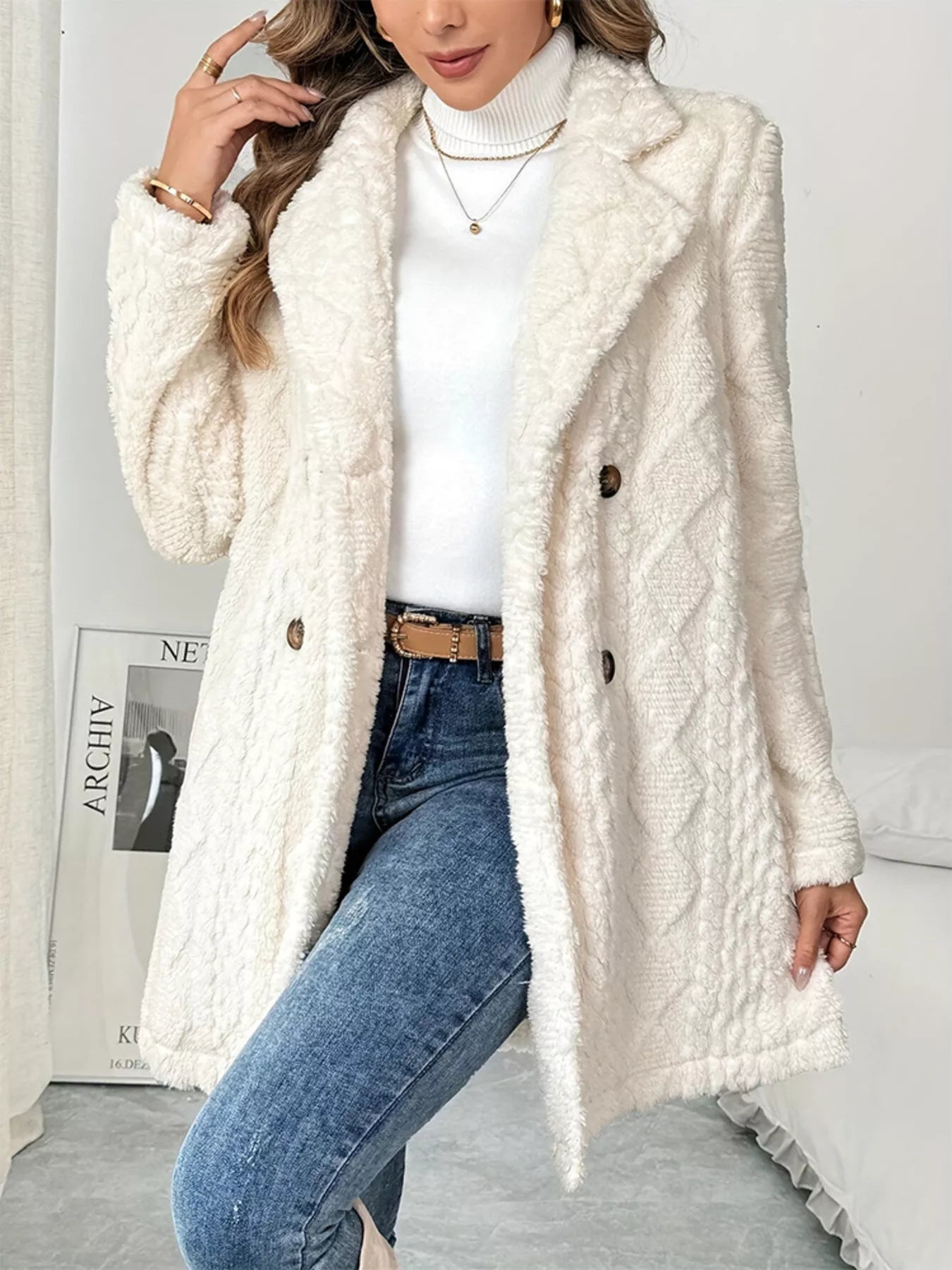 Fleece Double Coat (Style 2) - Composure Boutique