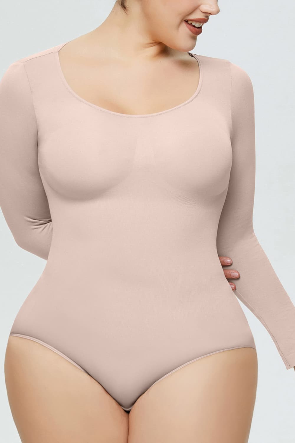 Long Sleeve Shaping Bodysuit (Plus available) (Style 5) - Composure Boutique