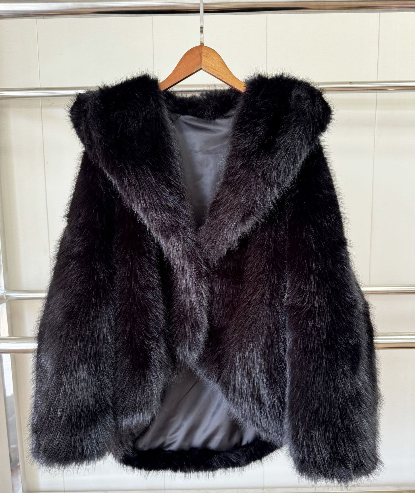 Plus Size Fur Hooded Coat