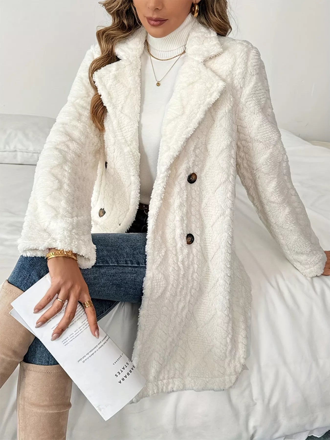 Fleece Double Coat (Style 4) - Composure Boutique