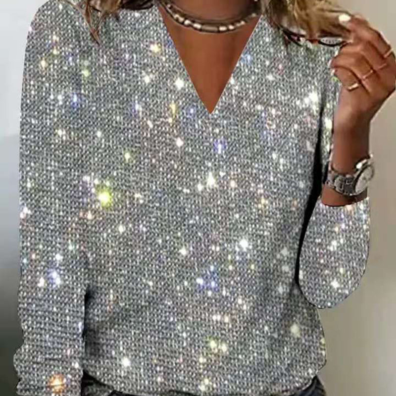 Plus Size Sparkle Glitter Top