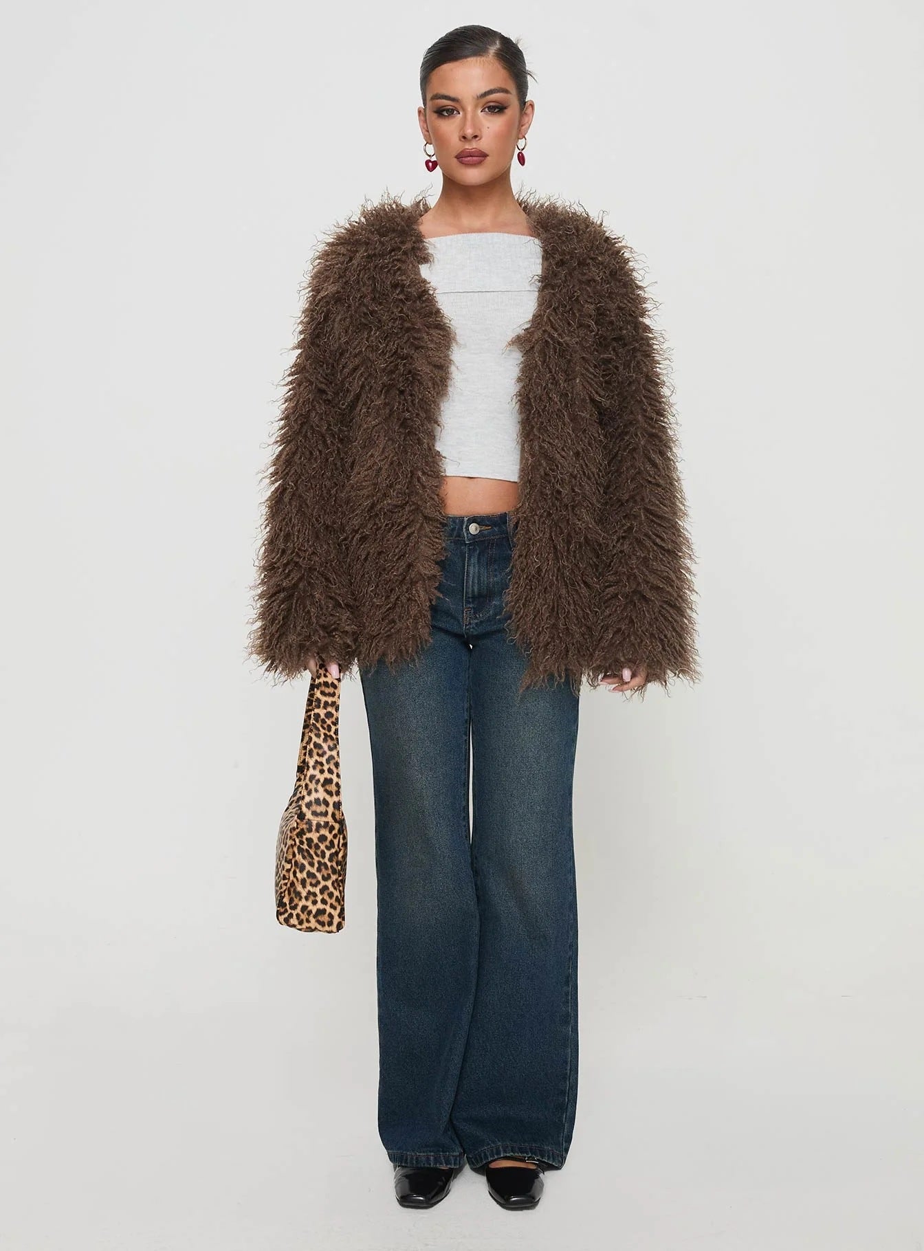 Plus Size Faux Fur Coat