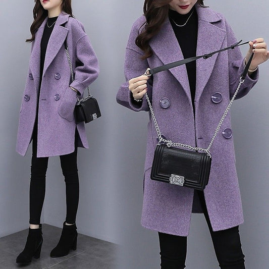 Plus Size Purple Coat