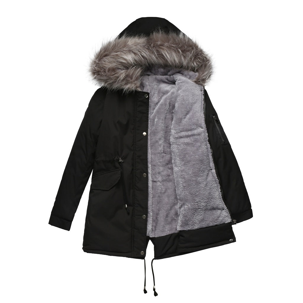 Plus Size Hooded Coat