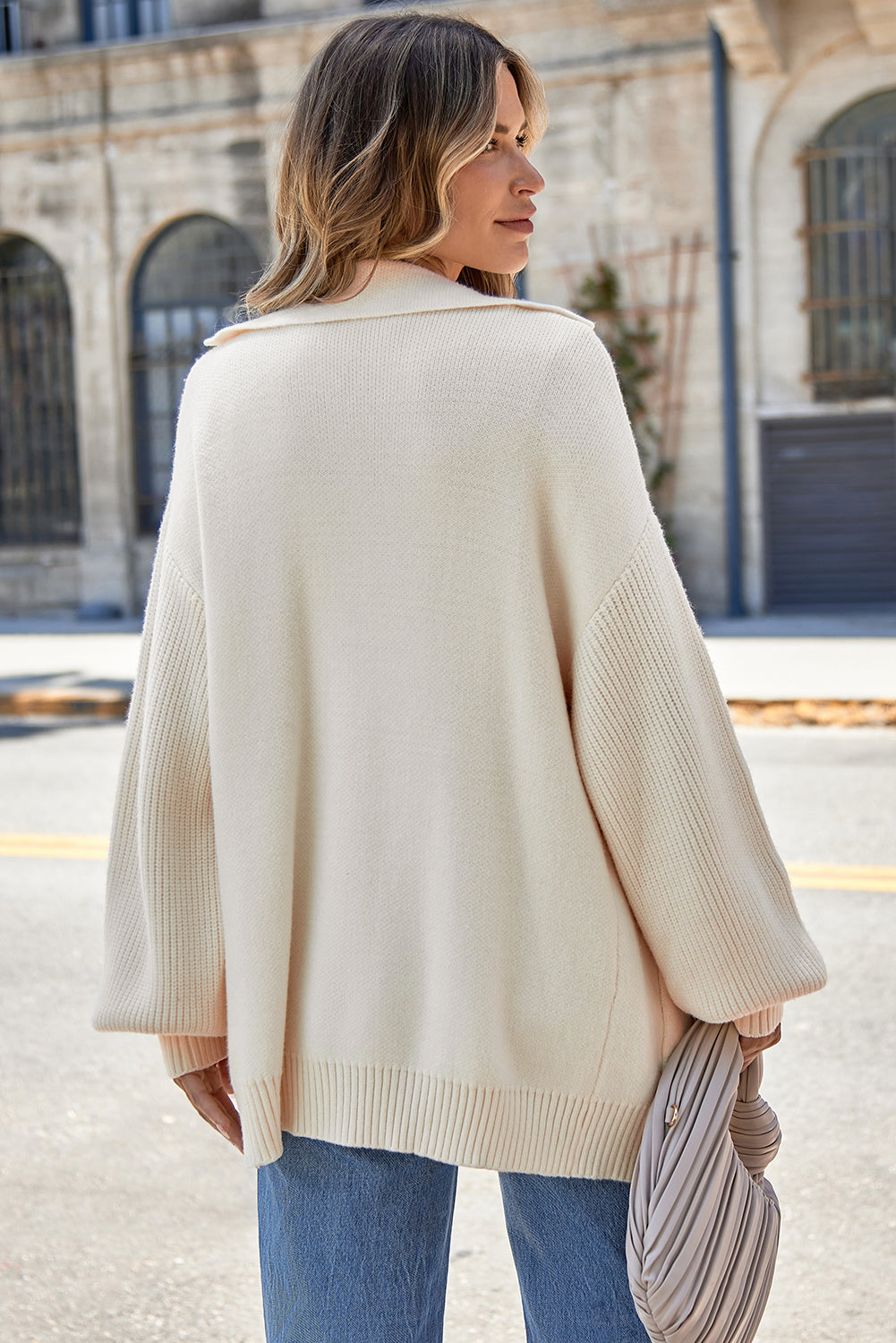 Knit Beige Sweater (Plus available) - Composure Boutique