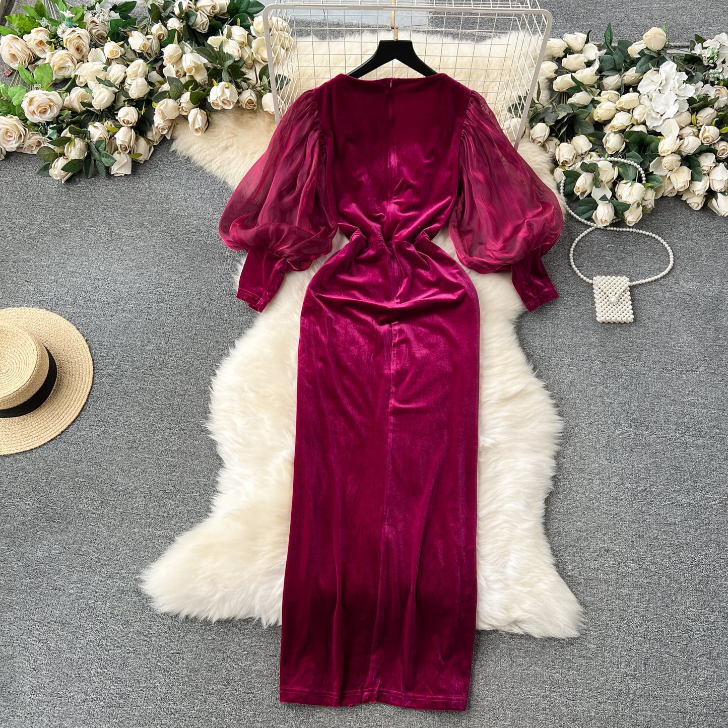 Plus Size Velvet Dress