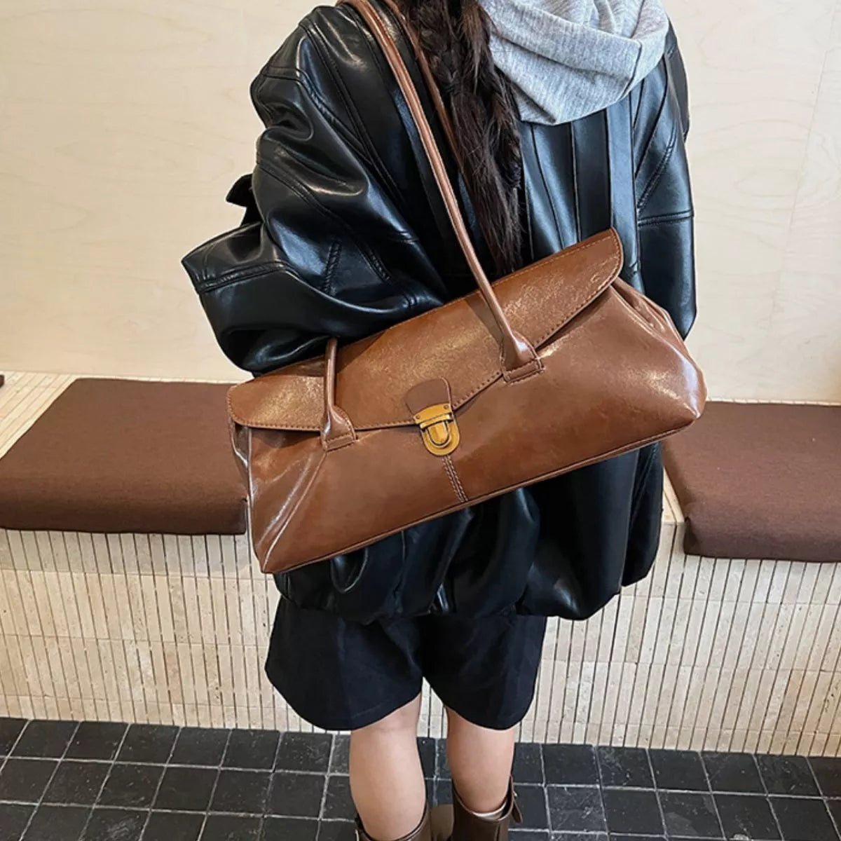 Vintage Leather Bag - Composure Boutique