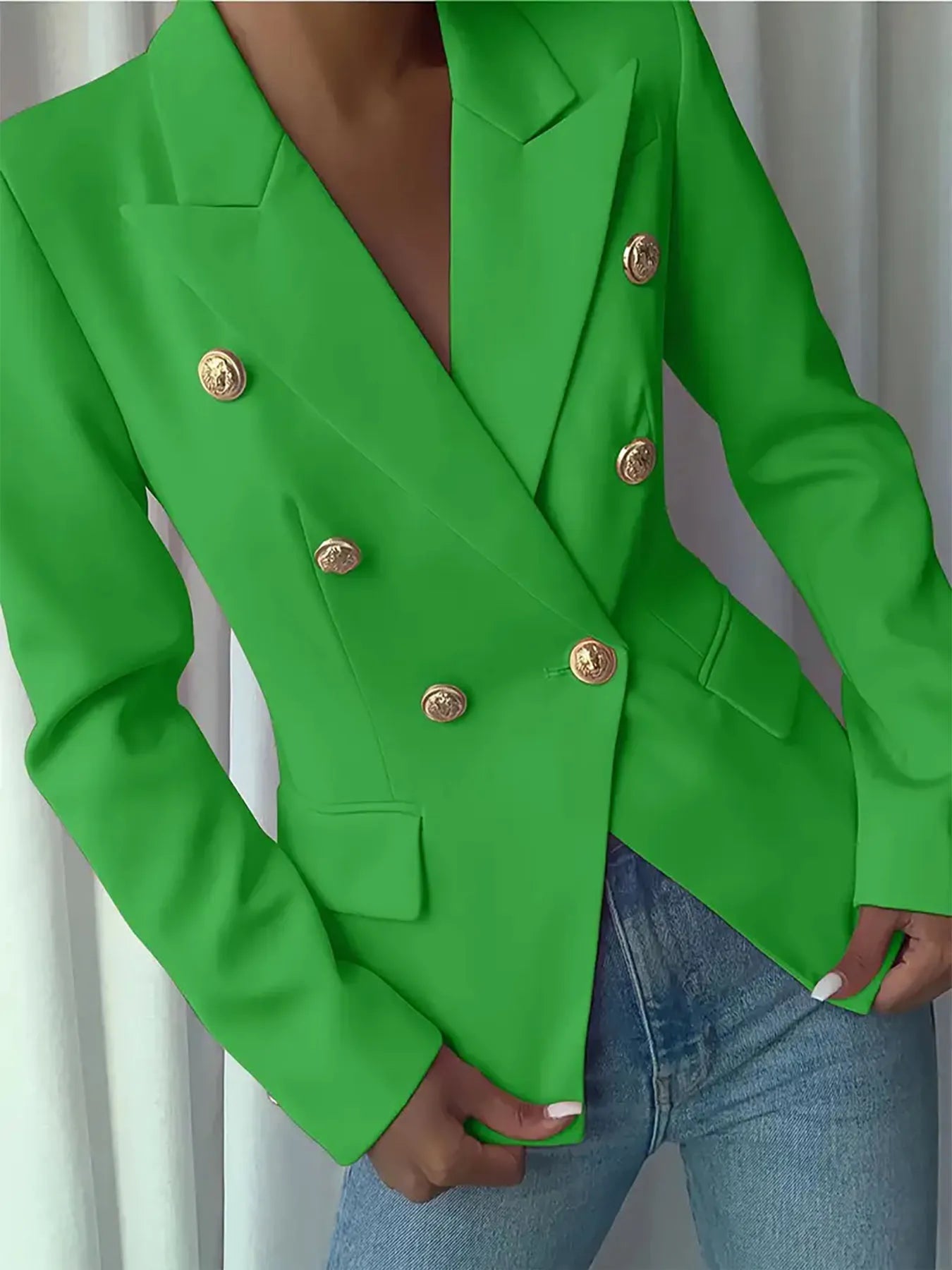 Decor Button Blazer (Plus available) (Style 21) - Composure Boutique