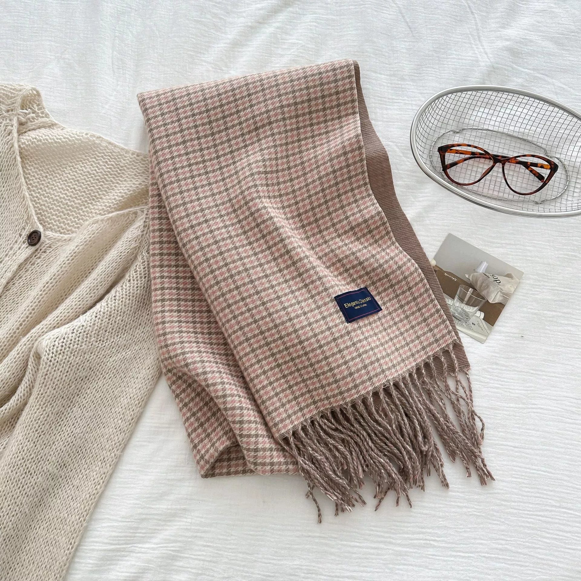 Plaid Fringe Warm Winter Scarf (Style 7) - Composure Boutique