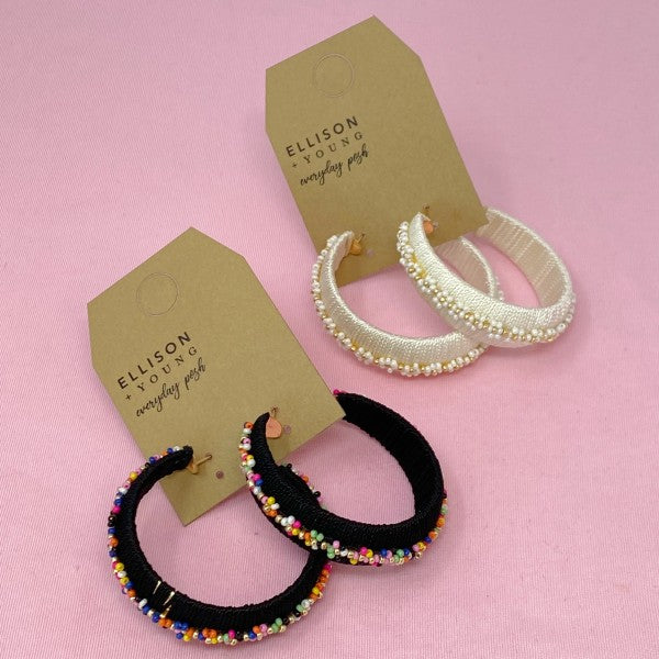 Beaded Hoop Earrings (Style 2) - Composure Boutique