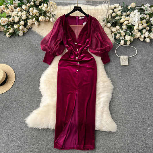 Plus Size Velvet Dress