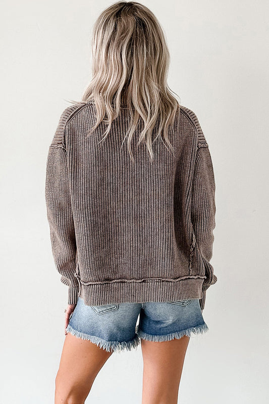 Knit Brown Sweater - Composure Boutique