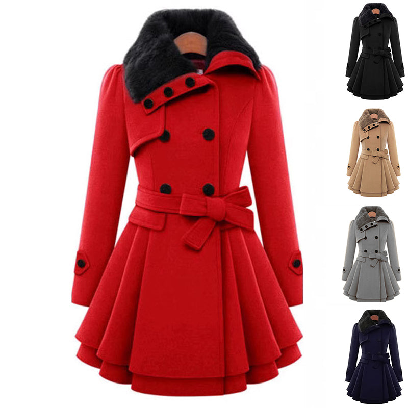 Plus Size Slim Mid Coat
