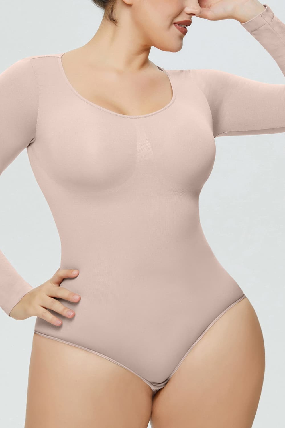 Long Sleeve Shaping Bodysuit (Plus available) (Style 4) - Composure Boutique