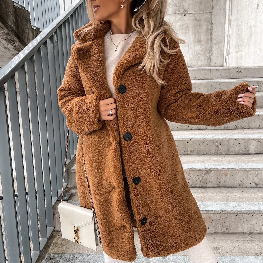 Plus Size Lapel Coat