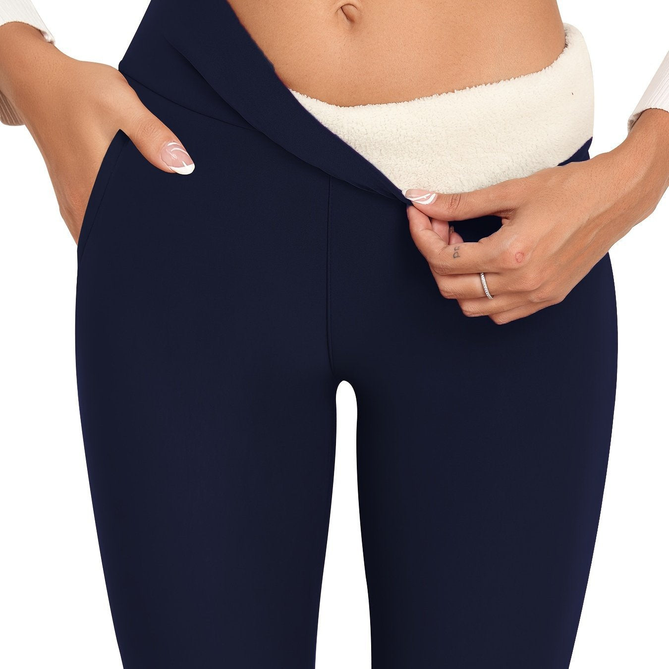 Plus Size Fleece Sports Leggings